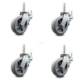 Service Caster 8 Inch Scaffold Caster Set with 1-3/8” Round Stem w/Brakes SCC-SF30CS820-TPRRF-138-4